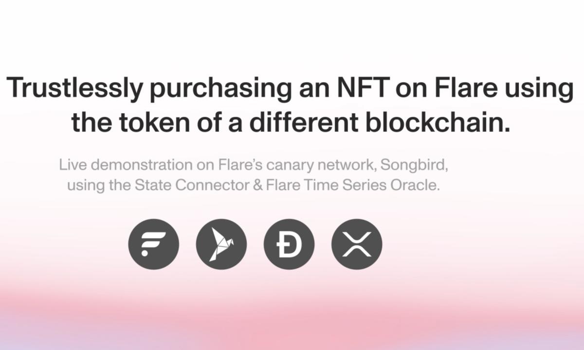 Trustlessly purchasing an NFT on Flare using the token of a different blockchain